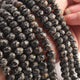 1  Strand Zebra Quartz Smooth Roundelles - Plain Semiprecious Rondelles  - 8mm -9 Inches BR02707 - Tucson Beads