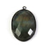 3 Pcs Beautiful Labradorite Blue Flesh Oxidized Plated Faceted Oval Shape Single Bail Pendant- 34mmx23mm-25mmx17mm PC618