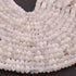 1 Strand White Rainbow  Moonstone Faceted Rondelles  -  6mm-8mm -10Inches BR1501