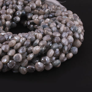 1  Strand Gray Silverite Faceted Briolettes - Heart Shape Briolettes -  8mm- 15 Inches BR0452 - Tucson Beads