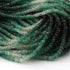 1 Strand Shaded Emerald Faceted Rondelles - Emerald Roundle Beads  -3mm 3.5mm 17 Inch Long RB0119