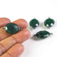 4 Pcs Green Onyx Oxidized Sterling Faceted Oval Double Bail Connector -23mmx13mm SS135 - Tucson Beads