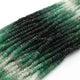 1 Strand Shaded Emerald Faceted Rondelles - Emerald Roundle Beads  -3mm 3.5mm 17 Inch Long RB0119 - Tucson Beads