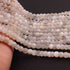 1 Long Strand White  Moonstone  Faceted  Rondelles- Rondelles Beads - 6mm-7mm- 14  Inches BR01036
