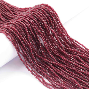 5  Strand Garnet Ball Beads Faceted Ball Shape Beads - GemStone Ball Beads 2mm-13 Inches RB476 - Tucson Beads