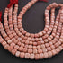 1 Strand Peach Moonstone Smooth Cube Briolettes - Cube shape Beads -6mmx8mm-9mmx10mm - 10.5 Inches BR01651