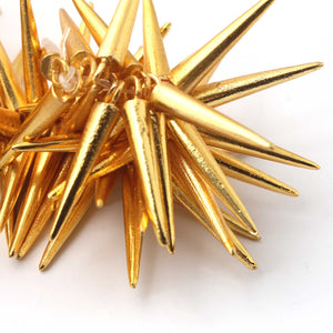10 Pcs Designer 24k Gold Plated Spike Charm ,Copper Design Pendant ,Jewelry Making 26mmx4mm GPC560 - Tucson Beads
