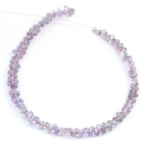 AA Super Quality Shaded Purple Sapphire Faceted Briolettes - Teardrop Gemstone Beads, -3mmx2mm-2mmx2mm-6.5 Inches-BR03016 - Tucson Beads