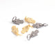 1 Pc Pave Diamond Hamsa Charm 925 Sterling Silver & Yellow Gold Vermeil Pendant - Hamsa Charm Pendant 15mmx9mm PDC130 - Tucson Beads