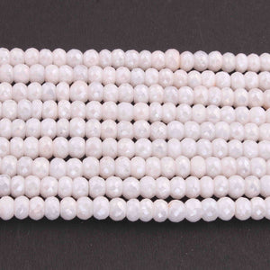 1 Strands White Silverite Faceted Rondelles - Roundel Beads 8mm-9mm 15 Inches BR3930 - Tucson Beads