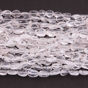 1 Strand Crystal Quartz Faceted Oval Briolettes - Crystal Quartz Oval Shape Briolettes 10mmx8mm-14mmx9mm 13.5 Inches BR2662 - Tucson Beads