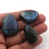 6 Pcs Amazing Labradorite Smooth Cabochon Spectrolite - Assorted Shape Multi Fire Loose Gemstone -35mmx30mm-27mmx27mm LGS060