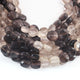 1 Strand Shaded Smoky Quartz Faceted Coin Briolettes - Shaded Smoky Coin Beads 8mm-11mm 8 inches BR1080 - Tucson Beads
