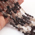 1 Strand Shaded Smoky Quartz Faceted Coin Briolettes - Shaded Smoky Coin Beads 8mm-11mm 8 inches BR1080