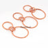 9 Pcs Solid Copper Link Charm Rose Gold Oval With Round Copper Link 25mmx21mm-15mm -Great For Earrings GPC1083