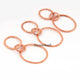 9 Pcs Solid Copper Link Charm Rose Gold Oval With Round Copper Link 25mmx21mm-15mm -Great For Earrings GPC1083 - Tucson Beads