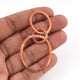 9 Pcs Solid Copper Link Charm Rose Gold Oval With Round Copper Link 25mmx21mm-15mm -Great For Earrings GPC1083 - Tucson Beads