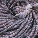 5 Long Strands Grey Moonstone Silver Coated Rondelle Beads, Micro Faceted Beads,5mm 13 Inch RB460 - Tucson Beads