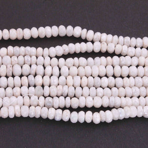 1 Strand White Silverite Faceted Rondelles - Roundel Beads 8mm 8 Inches BR2809 - Tucson Beads