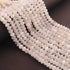 1  Strand White Moonstone Smooth Roundelles - Plain Semi precious Rondelles  - 8mm-9 Inches BR02735