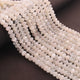 1  Strand White Moonstone Smooth Roundelles - Plain Semiprecious Rondelles  - 8mm-9 Inches BR02712 - Tucson Beads
