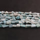 1 Long Strand Larimar Faceted  Nugget Briolettes  - Faceted Briolettes  11mmx9mm & 12mmx8mm 14 Inches long BR1054 - Tucson Beads