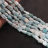 1 Long Strand Larimar Faceted  Nugget Briolettes  - Faceted Briolettes  11mmx9mm & 12mmx8mm 14 Inches long BR1054