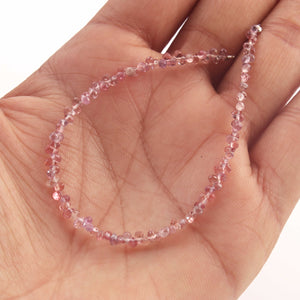 AA Super Quality Shaded Pink Sapphire Faceted Briolettes - Teardrop Gemstone Beads, -3mmx2mm-4mmx2mm-6.5 Inches-BR03012 - Tucson Beads