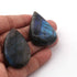 2 Pcs Amazing Labradorite Smooth Cabochon Spectrolite - Pear Shape Multi Fire Loose Gemstone -40mmx31mm LGS045