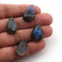 4 Pcs Amazing Labradorite Smooth Cabochon Spectrolite - Pear Shape Multi Fire Loose Gemstone -22mmx13mm-19mmx11mm LGS044