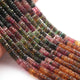 1 Long Strand Multi Tourmaline Smooth Heishi Tyre Shape Gemstone Beads -Wheel Briolettes Beads - 6mm-17 Inches BR03021 - Tucson Beads