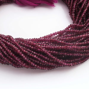 1 Strand Amazing Violet Garnet Faceted Rondelles Beads-Gemstone Roundelles Beads -3mm-13 Inch BR03029 - Tucson Beads