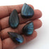 9 Pcs Amazing Labradorite Smooth Cabochon Spectrolite - Pear Shape Multi Fire Loose Gemstone -26mmx21mm-20mmx13mm LGS058