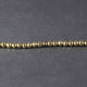 1 Strand Gold Pyrite Faceted  Round Ball  -pyrite Faceted Ball Beads 6mm 8 Inches BR567 - Tucson Beads