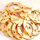 10 pcs Gold Plated Designer Round Charms, Beautiful Gold Round Charm , Jewelry Making Supplies 44mm Bulk Lot GPC1020 - Tucson Beads