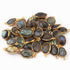 6 Pcs Labradorite  Faceted Assorted Shape 24k Gold Plated Pendant&Connector - 19mmx12mm-16mmx11mm PC683