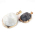 2 Pcs  24k Gold Plated Natural Gray Geode Druzy Pendant   , Fancy Shape Druzzy , Gemstone Pendant  , Jewelry Making DRZ406