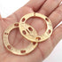 10 pcs Gold Plated Designer Round Charms, Beautiful Gold Round Charm , Jewelry Making Supplies 44mm Bulk Lot GPC1020