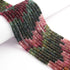 1  Long Strand Multi Tourmaline Smooth Heishi Tyre Shape Gemstone Beads -Wheel Briolettes Beads - 5mm-17 Inches BR03020