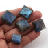 6 Pcs Amazing Labradorite Smooth Cabochon Spectrolite - Square Shape Multi Fire Loose Gemstone -20mmx19mm-14mmx14mm LGS035