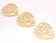 5 Pcs 24k Gold Plated Copper Pendant, Copper Heart Pendant, Jewelry Making Tools, 46mmx43mm, GPC1120 - Tucson Beads