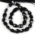 1 Strand Black Onyx Faceted Oval Shape Briolettes - 9mmx8mm-13mmx7mm  9 inches BR592