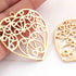 5 Pcs 24k Gold Plated Copper Pendant, Copper Heart Pendant, Jewelry Making Tools, 46mmx43mm, GPC1120