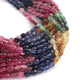 1 Strand Beautiful Multi Sapphire Smooth Briolettes Oval Shape Gemstone Beads-8mmx5mm-6mmx5mm-16 Inche -BR03023 - Tucson Beads