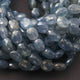 1 Strands Blue Chalcedony Silver Coated Faceted Oval Briolettes 9mmx8mm-12mmx9mm 8 Inch BR574 - Tucson Beads