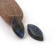 2 Pcs Amazing Labradorite Smooth Cabochon Spectrolite - Marquise Shape Multi Fire Loose Gemstone -34mmx16mm LGS049 - Tucson Beads