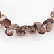 1  Strand Smoky Quartz Faceted Briolettes -Pear Shape  Briolettes  13mmx8mm-19mmx10mm -8 nches BR4000 - Tucson Beads