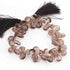 1  Strand Smoky Quartz Faceted Briolettes -Pear Shape  Briolettes  13mmx8mm-19mmx10mm -8 nches BR4000