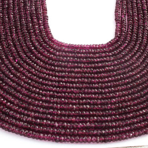 1 Strand Amazing Violet Garnet Faceted Rondelles  Beads-Gemstone Roundelles Beads 4mm-13 Inch BR03028 - Tucson Beads
