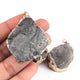 3  Pcs 24k Gold Plated Geode Agate Gray Mystic Druzzy Pendant   , Fancy Shape Druzzy , Gemstone Pendant  , Jewelry Making DRZ414 - Tucson Beads